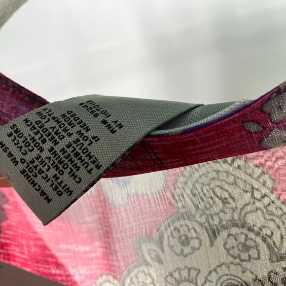 Maggie Barnes Catherines 3X Sheer Blouse Tank Set Paisley Floral Button Front - Picture 2 of 15